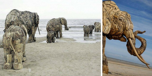 March of the driftwood Elephants by Andries Botha #makedoandmendhour